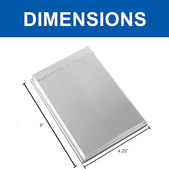 Natico Originals Non-Tarnishing Executive Silver Travel Notebook, Portable Jotter Notepad 6 x 4.25 Journal w/ 5.75 x 3.75 100 Page Perforated Pad (30-418)