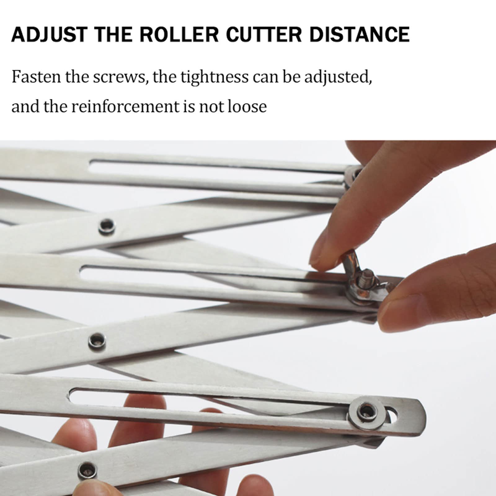 Tagliapizza A 3 Ruote In Acciaio Inox - Affettatrice Regolabile Per Torte, Pasta E Pane