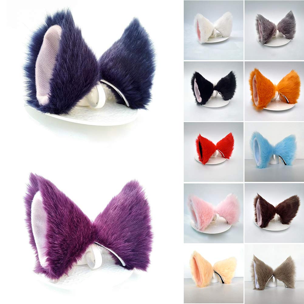 Clips De Pelo De Orejas De Gato De 10 Cm | 12 Colores Para Cosplay Y Disfraces