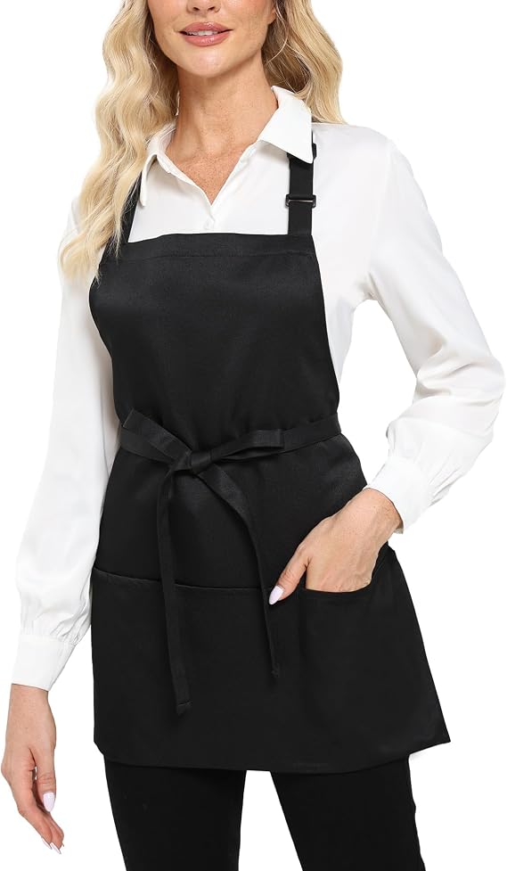 Argstar Unisex Adjustable Three Pocket Apron-Chef Kitchen Cooking,Restaurant Server