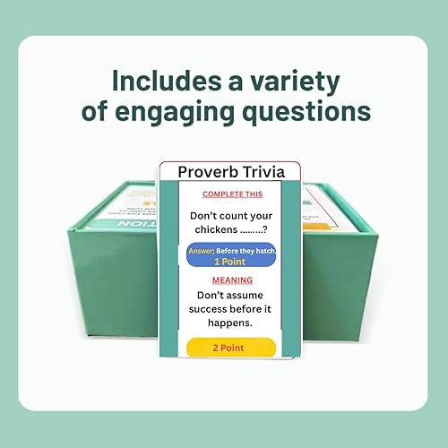 Miniatura 2 de Proverbios Juegos de trivia, 300 preguntas con respuestas y significados  Divertidos juegos de mesa para fiestas familiares, noche de juegos de