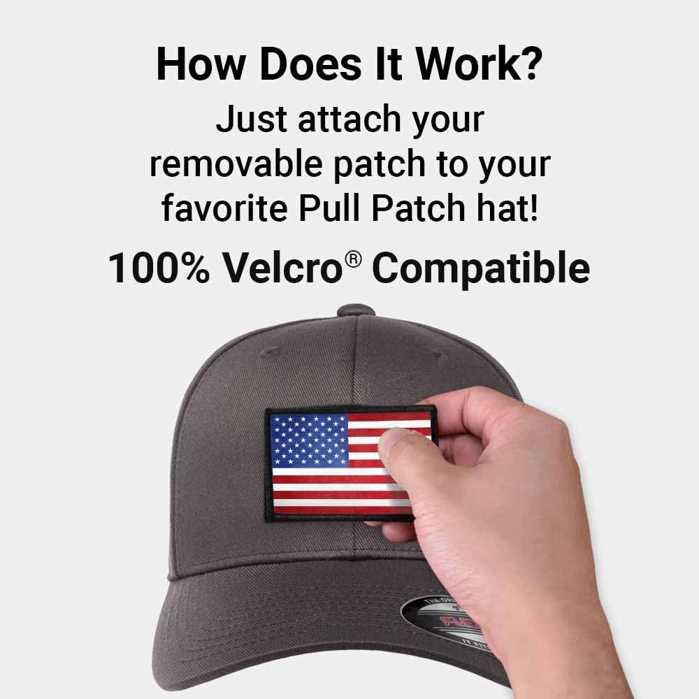 Pull Patch XL/XXL Curved Bill Premium Flexfit Baseball Hat | Tactical Cap | 2x3 in Loop Surface to Attach Morale Patches - Image 3