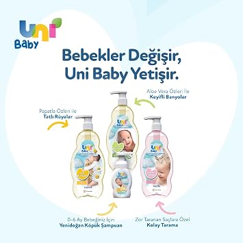 Uni Baby Saç ve Vücut Şampuanı 900 ml