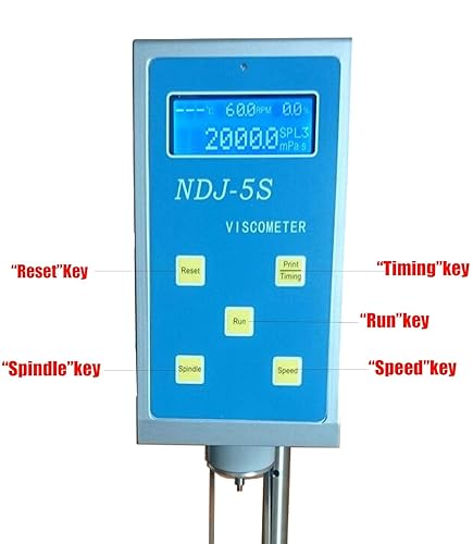 Miniatura 3 de Medidor de viscosidad rotacional con rango de medición de 20 a 100000 mPa, precisión del 1% para el comprobador de pintura de grasa