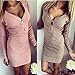 Lollipop's Women's Zip Front Long Sleeve Sweater Dress