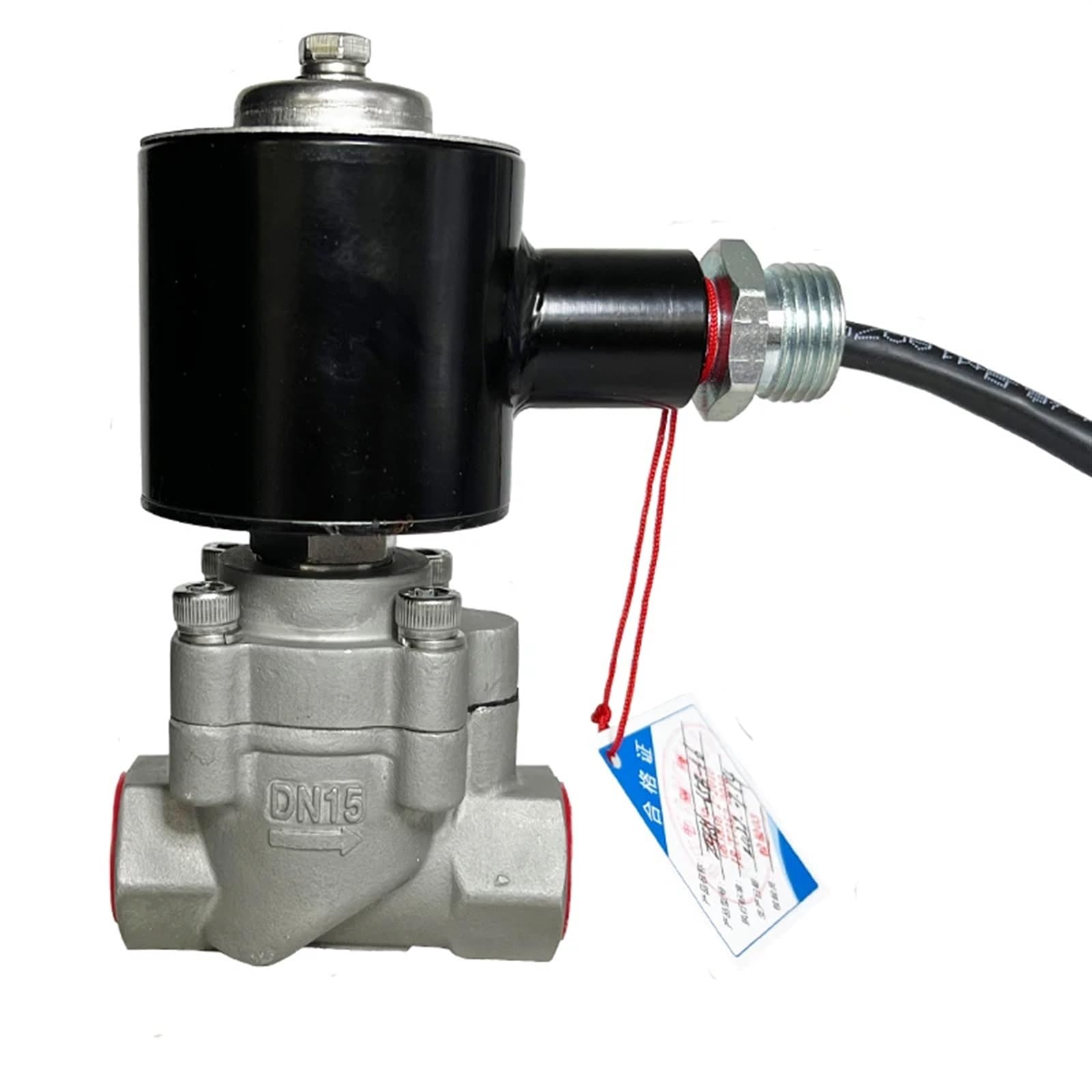 Huuoqiwy Dn15 16Bar 1.6Mpa 2 Way Hydrogen Solenoid Valve 1/2 Orifice 15Mm Normally Close Explosion-Proof T5 Gb(,Npt-Ac380v)