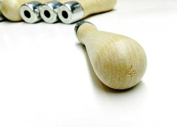 File Handles Lutz Skroo-Zon #4 for 6 Files with Self Threading Insert Set of 6