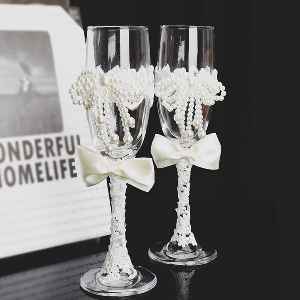 Verres À Champagne pour Les Mariés, pour Mariage, Fiançailles, Flûtes À Grillage, Fête Prénuptiale, Verres Mr Et Mrs (Type5) (Type6)