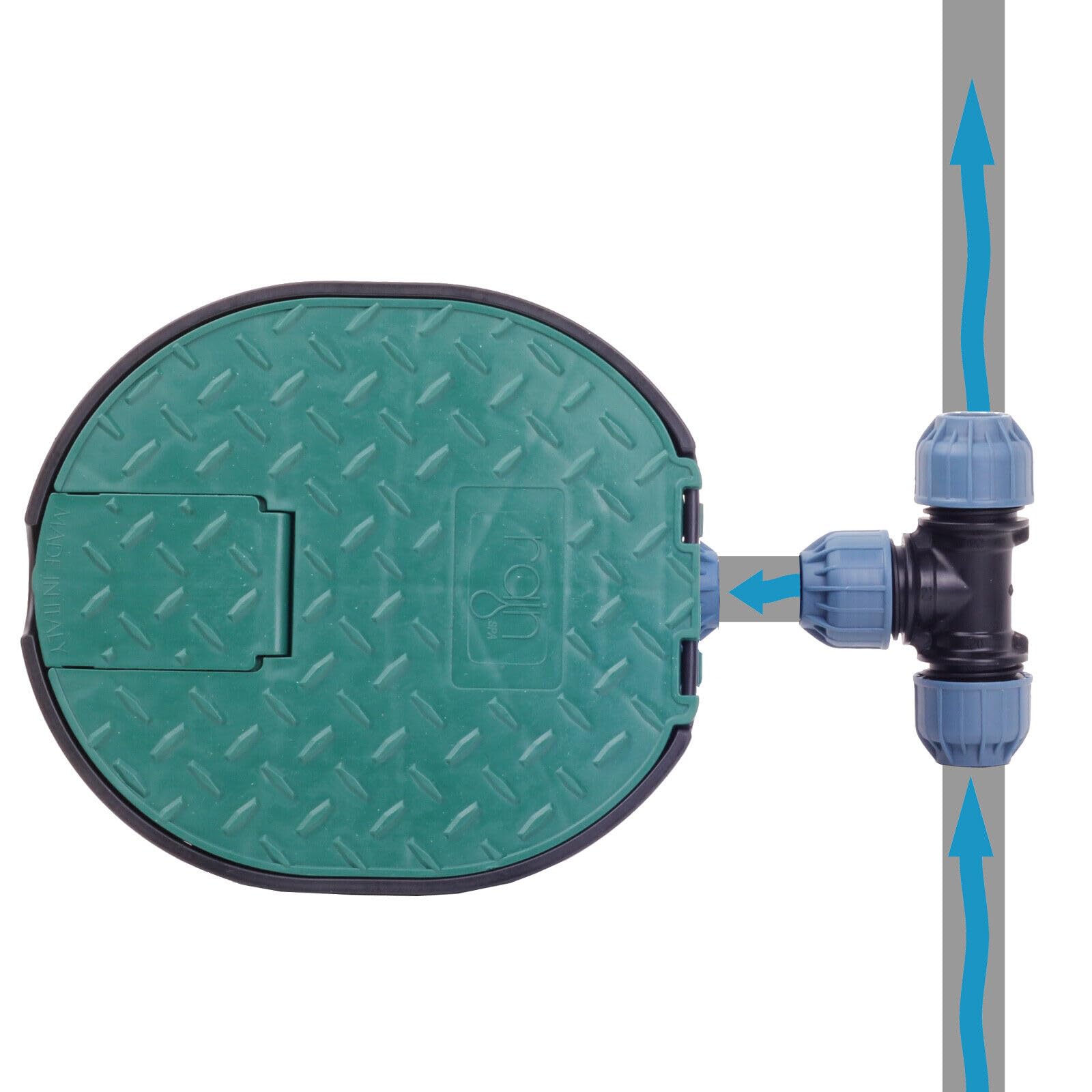 Verdone Wasserentnahmestelle Komplettset für PE-Rohr 25mm – Wassersteckdose mit Kugelhahn 3/4" + Elysee PE-Fittings (Winkel & T-Stück) + Schlauchanschluss – Wasseranschluss für die Wasserentnahme