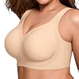Bras for Women Supportive Wireless Push Up Bra Full Coverage No Underwear Seamless Plus Size for Older Women