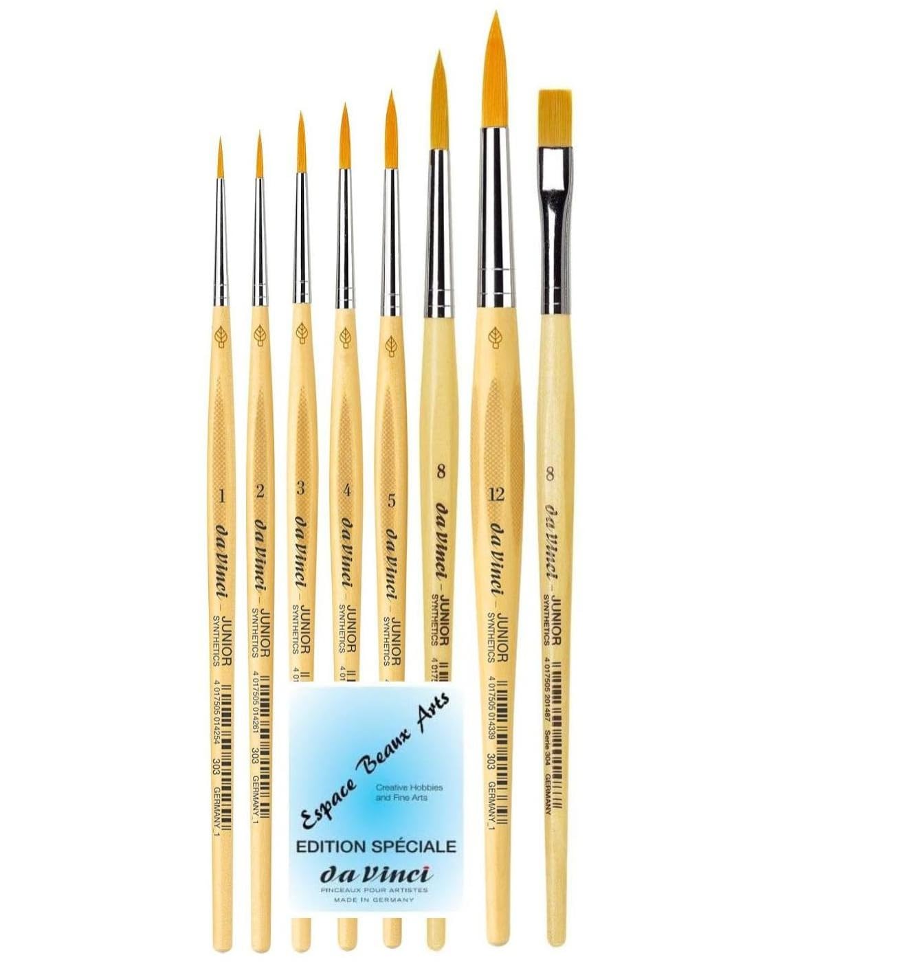 Davinci GH303 Junior Synthetics Pinceau de Peinture Rond Série 303, NO.1, 2, 3, 4, 5, 8, 12 et Série 304 NO.8
