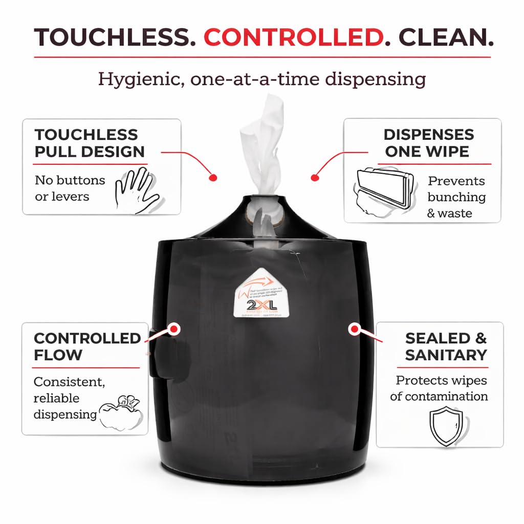 Contemporary Wall Mount Wipe Dispenser, 11 x 11 x 13, Smoke Gray