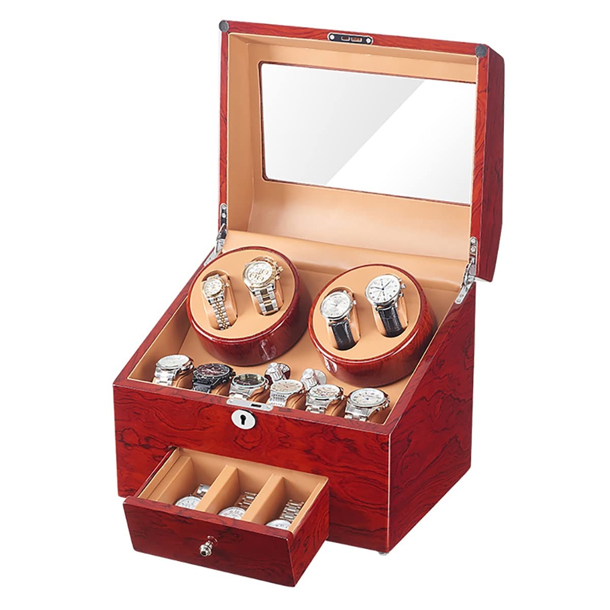 Remontoir montre automatique silencieux en bois pour sublimer votre coffret de collection