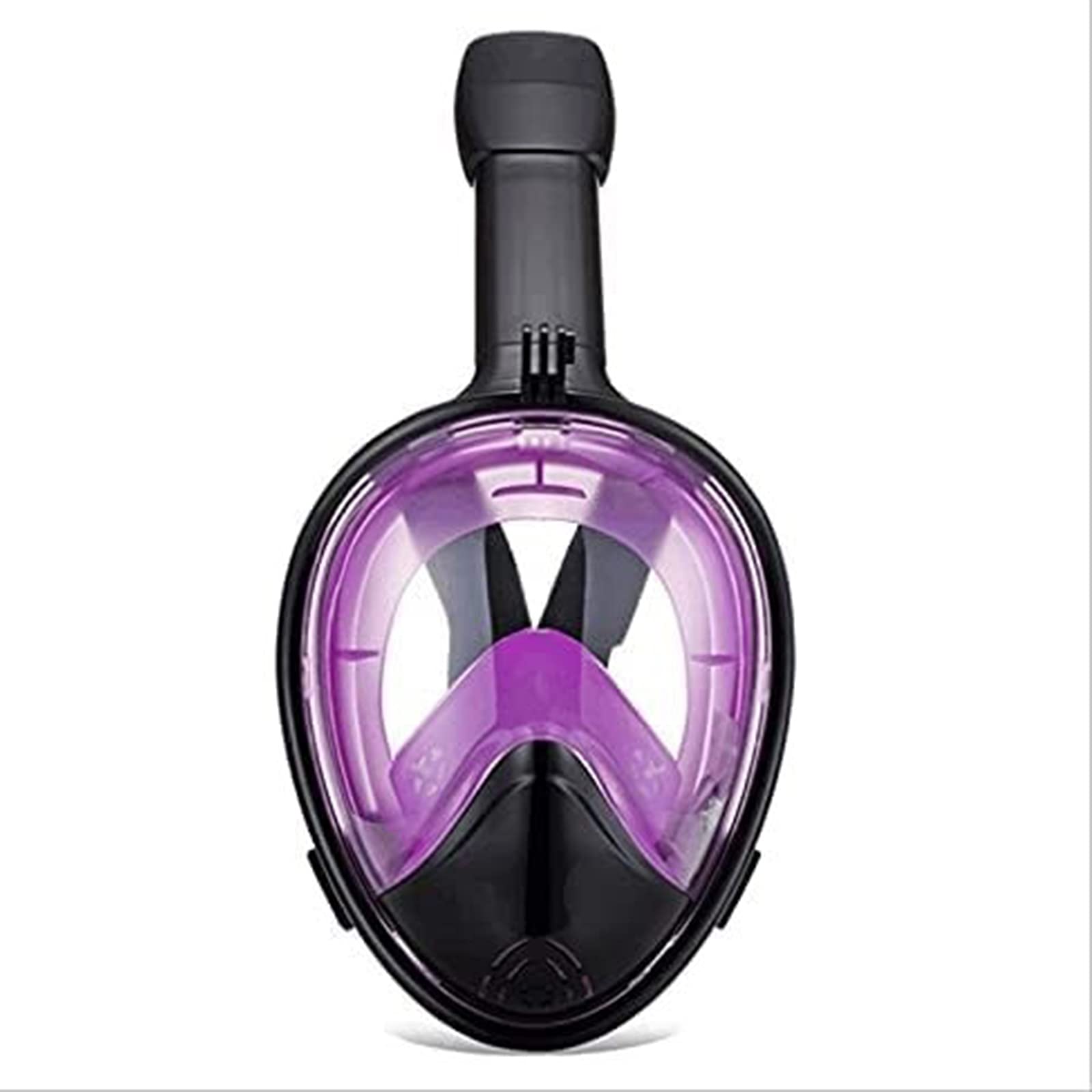 Maschera da Snorkeling Integrale in Silicone, boccaglio subacqueo a 180°, Maschera da Sub a Bocca Piatta di Tipo Asciutto Adatta per Adulti e Bambini