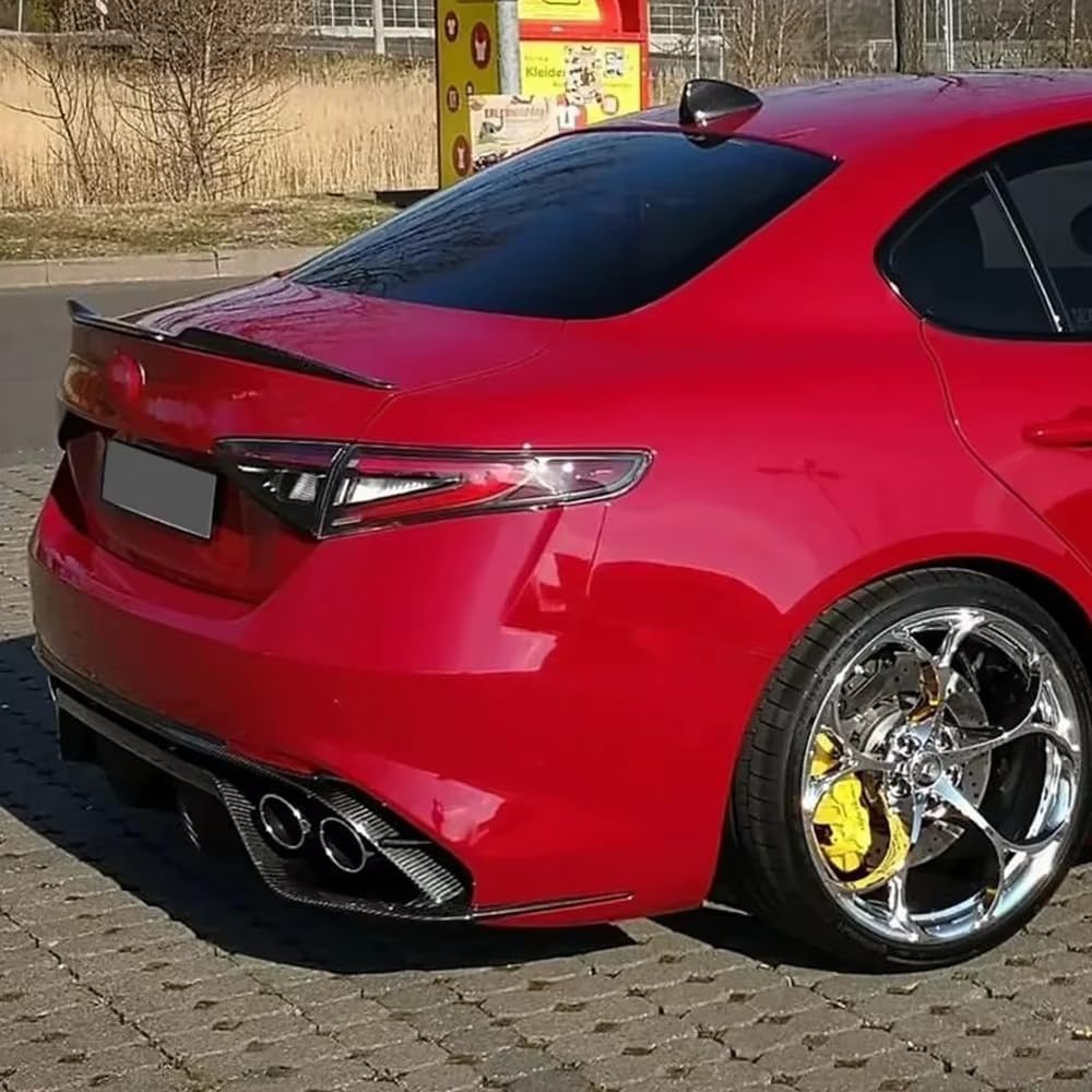Spoiler Baule Compatibile Con Alfa Romeo Giulia 2015-2026 Nero Lucido | Alettone Posteriore Sportivo in ABS | Accessorio Tuning | Installazione Senza Forature | Biadesivo Incluso