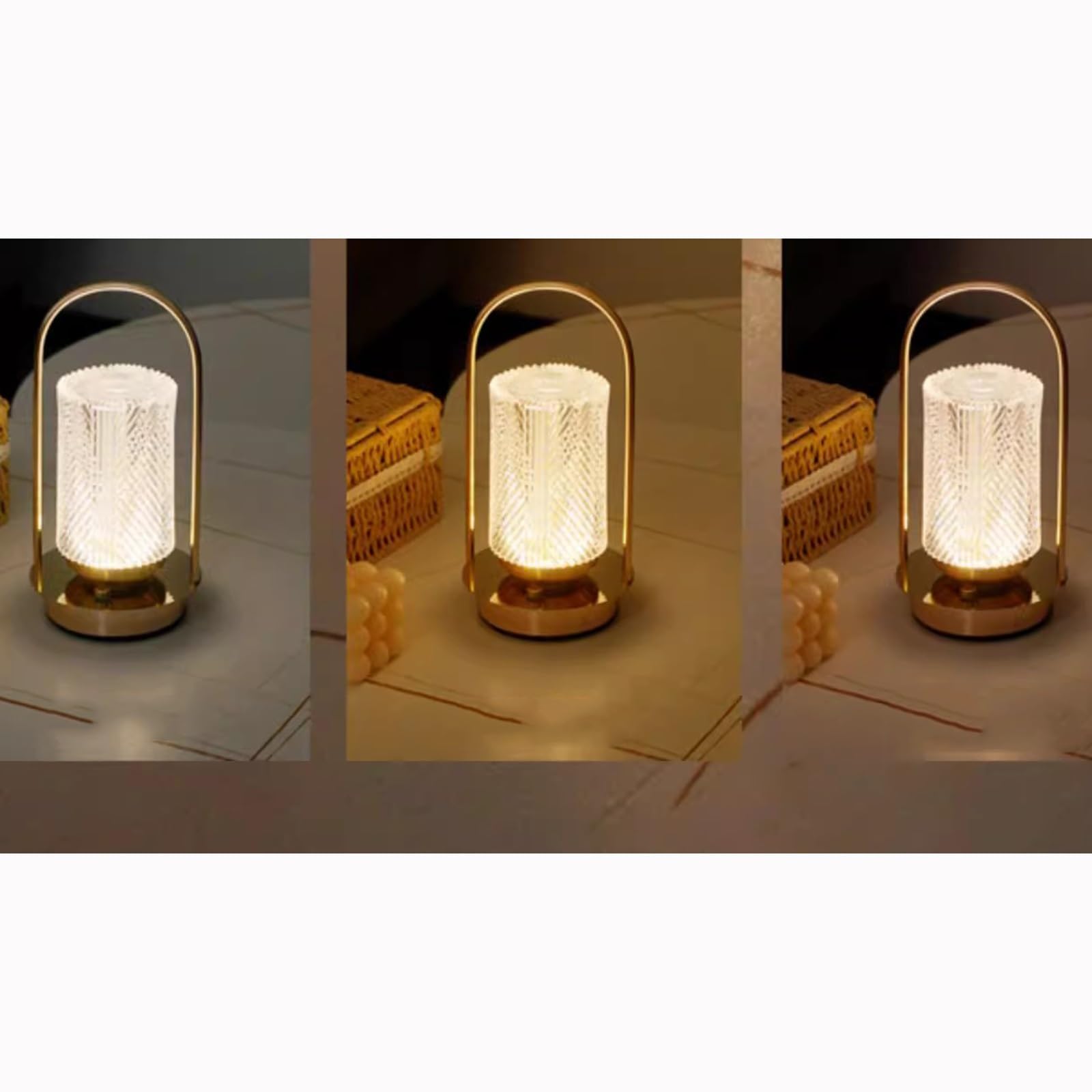 Lampade da comodino Lampada da tavolo premium comodino for camera letto Decorazione for luce notturna Semplice Nuova principale Interruttore tattile retrò Ricaricabile dimmerabile Dormitorio