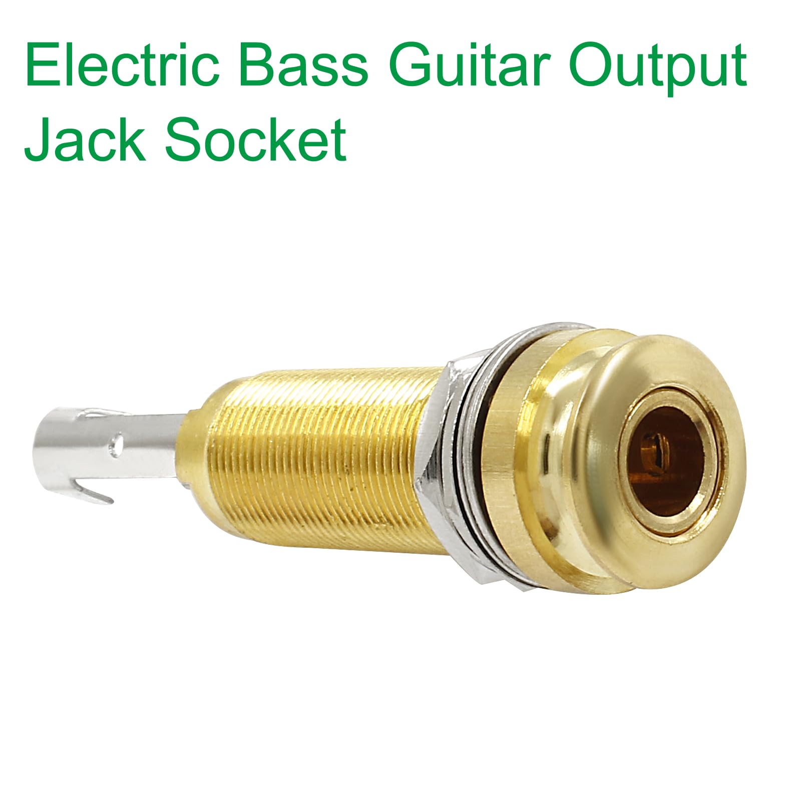 EMSea 2 STKS Cilinder End Pin Output Jack 1/4 Inch 6.35mm Stereo Barrel Endpin Socket Voor Gitaar Bas Instrumenten Accessoires Zilver 639053392