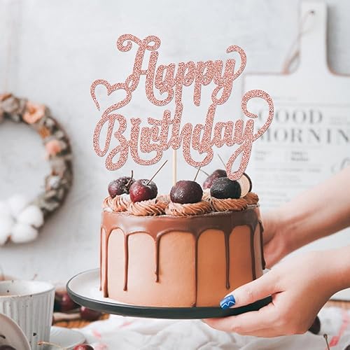 Miniatura 309 de Decoración para tarta de cumpleaños número 15 con purpurina dorada – 15 aniversario/cumpleaños – Hello 15, Cheers to 15 años, 15 & Fabulous Cake