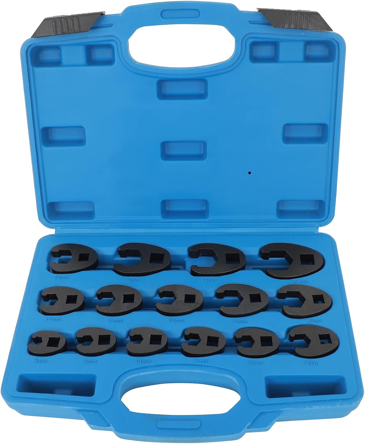 SCITOO 15 Piece Crowfoot Wrench Metric Set Metric 8 to 24 mm Sizes