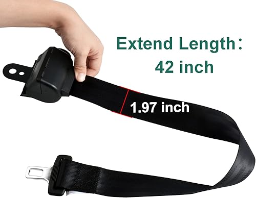 Miniatura 4 de Roykaw Kit de cinturón de seguridad para carrito de golf, universal, compatible con EZGOClub CarYamaha, soporte integrado incluido, 2 cinturones de