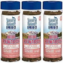 Natural Balance Limited Ingredient Diets Mini Rewards Soft and Chewy Dog Treats Salmon, 3 Pack / 5.3-Ounces Each