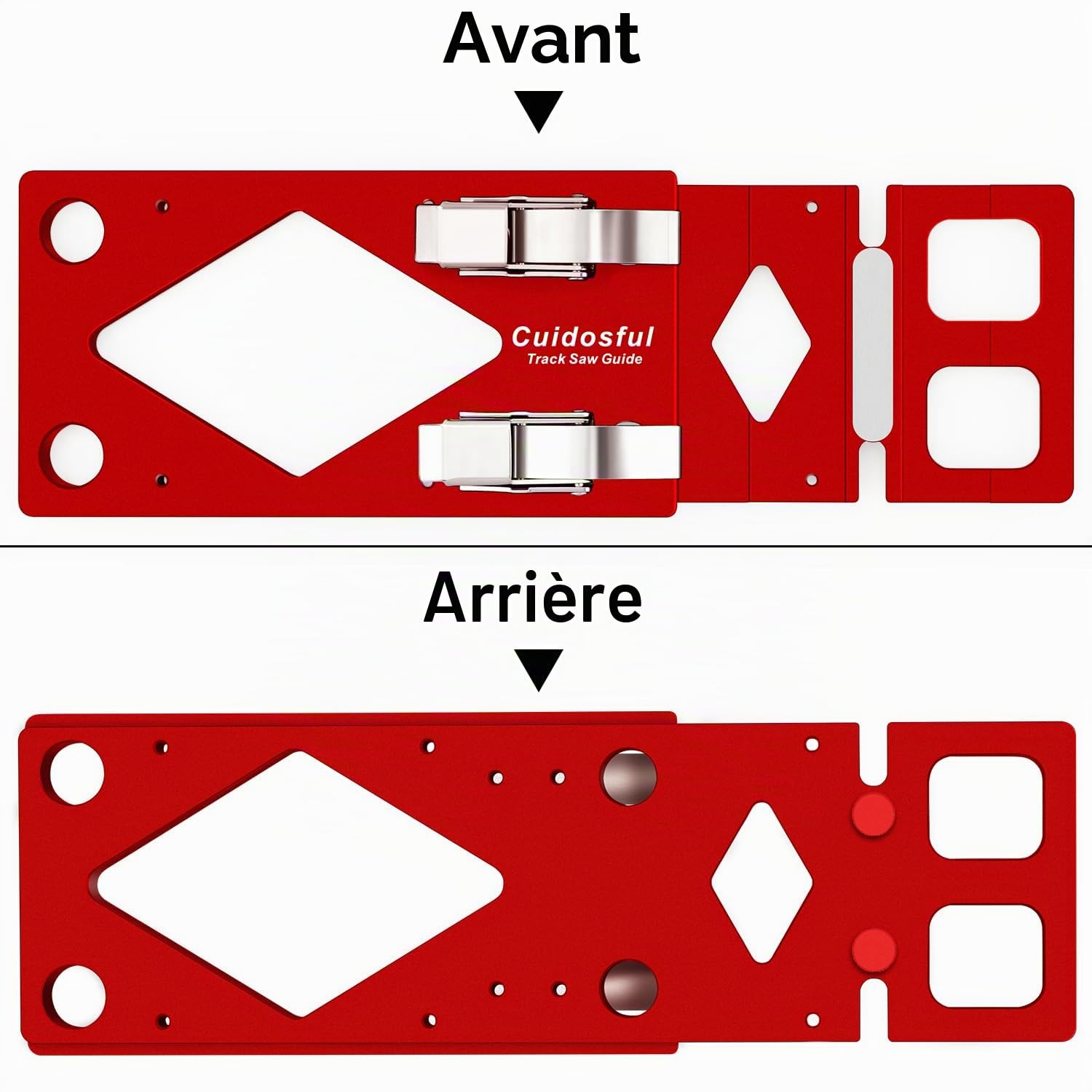 Butée d'angle pour rail de guidage, butée fraisée CNC à 90° avec guide de bord, compatible avec rail de guidage Makita, butée en aluminium Festool pour scie circulaire