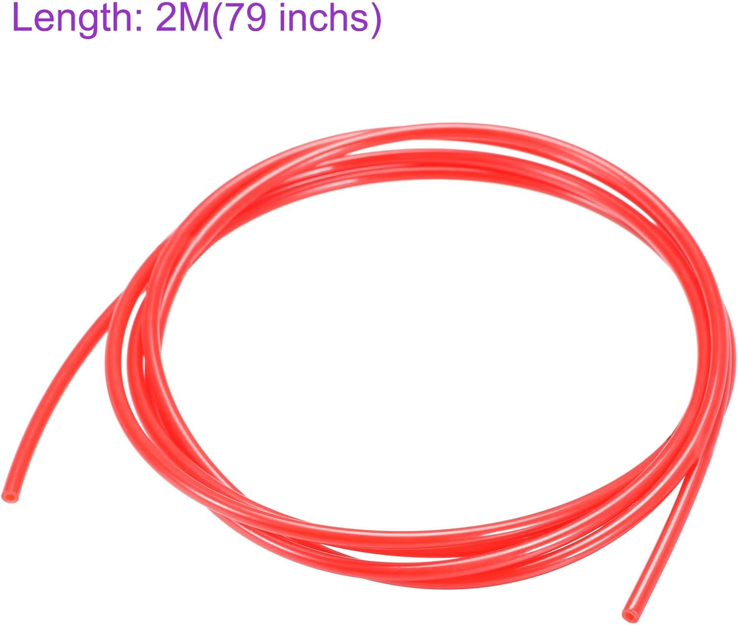 DMiotech 5/64" ID x 5/32" OD, 6.56Ft Long PA12 Nylon Aquarium Air Tubing Pneumatic Nylon Tube Hose Red for Air Brake System