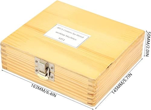 Miniatura 2 de 4pcs MT1 Torno de madera Live Center Drive Spur Cup Herramientas de torneado para carpintería con caja de madera (MT1)