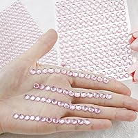 Vista 7 de 1792 calcomanías de perlas para la cara, gemas rosadas, diamantes de imitación autoadhesivos para cabello, ojos, uñas, maquillaje, cuerpo