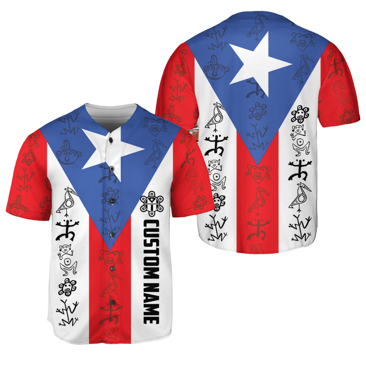 Personalized Puerto Rico Baseball Shirt,Customized Team Name Puerto Rican Baseball Jersey for Men,Women S-5XL (Style 3)