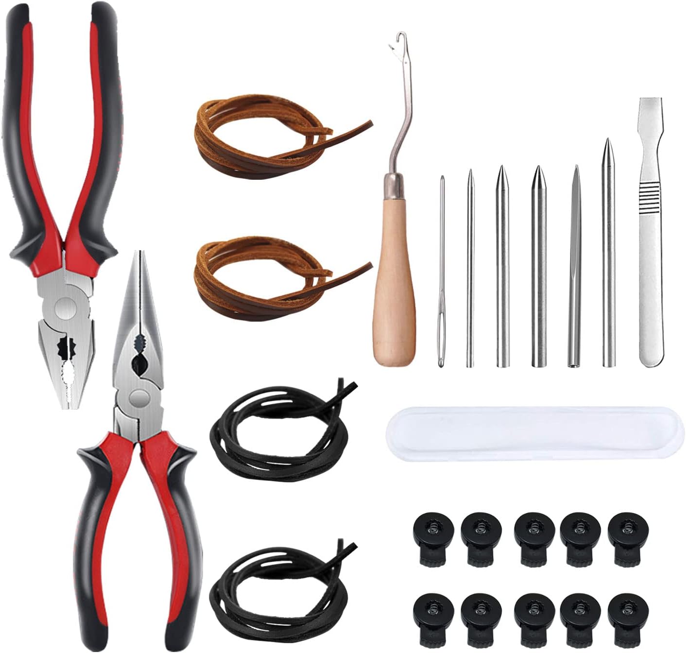 CDIYTOOL 24Pcs Baseball Glove Relacing Kit, Softball Mitts