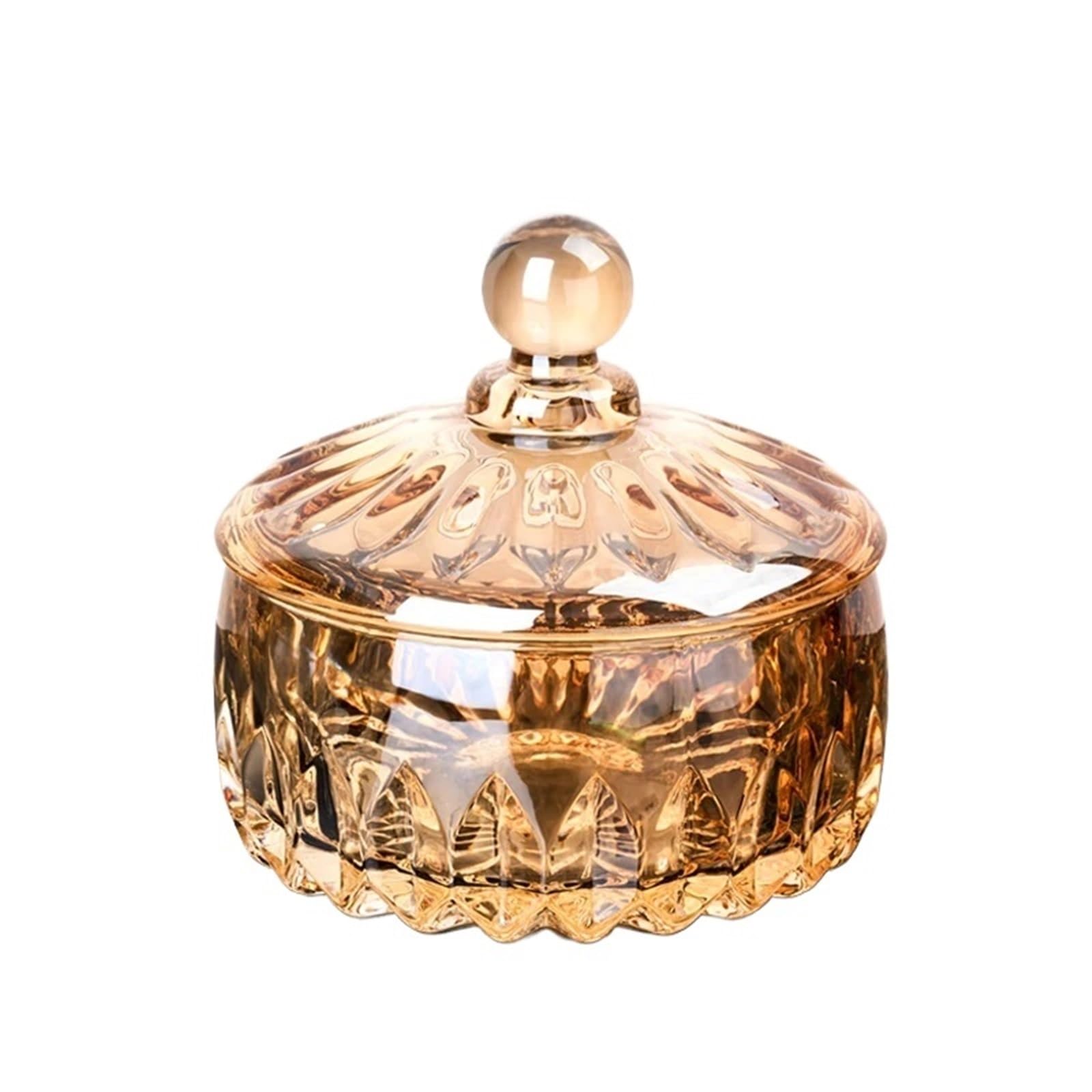 Bonbonglas Kreative Candy Jar Kristall Glas Candy Boxs Haushalt Transparent Zucker Jar Snack Lagerung Flaschen Mit Deckel for Lebensmittel Lagerung FüR SüßWaren(Clear,10.5 * 11.5cm)