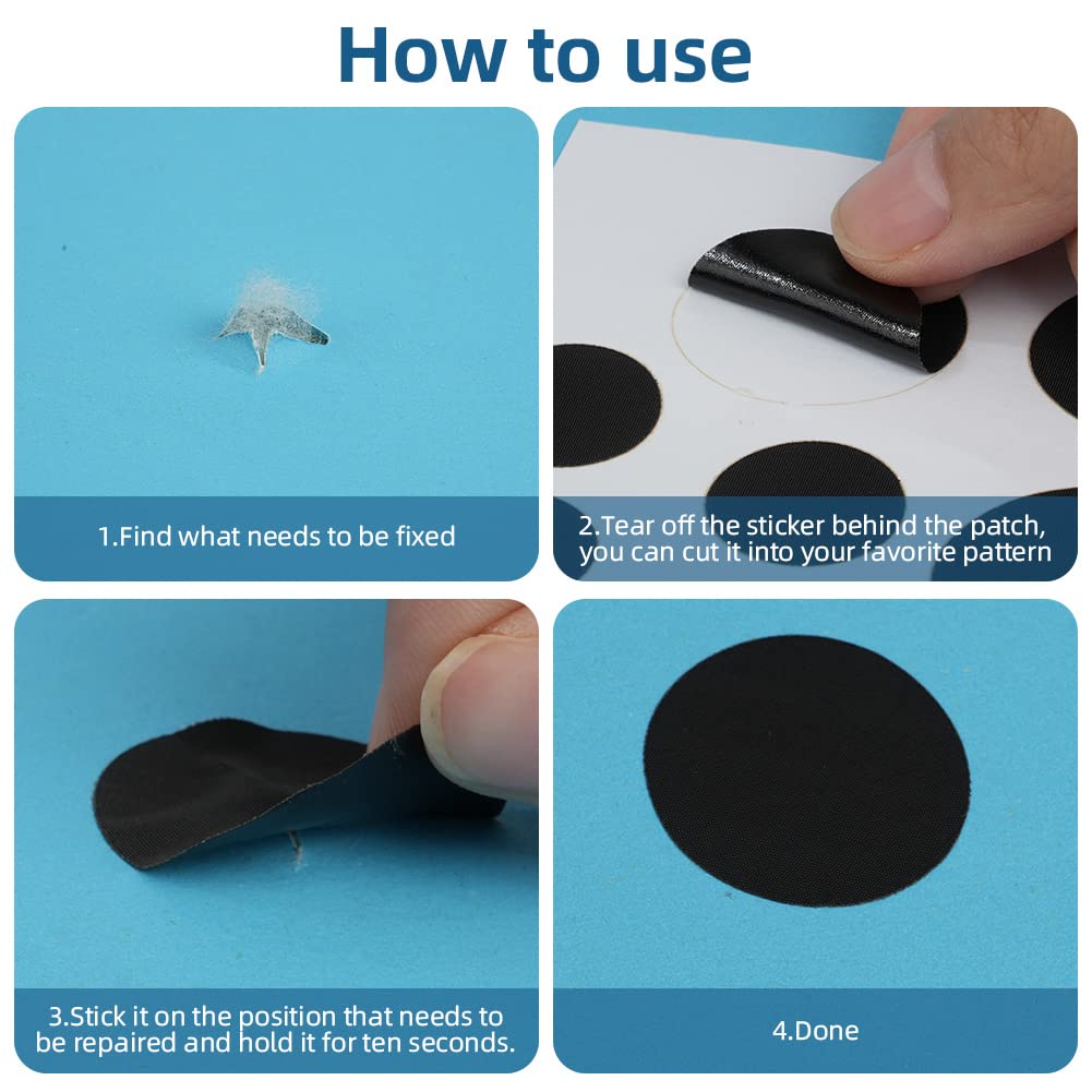 Patchs De Réparation Auto-adhésifs Pour Doudoune, Tente, Sac - Nylon Imperméable Et Lavable