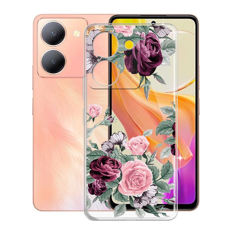 KJYFOANI per Vivo Y36 5G Cover, KJYF Trasparente Sottile Case Morbido TPU-Silicone Protettivo Custodia per Vivo Y36 5G, Anti-Graffio Anti-Ingiallimento, 6.64 pollici - [2 Pezzi