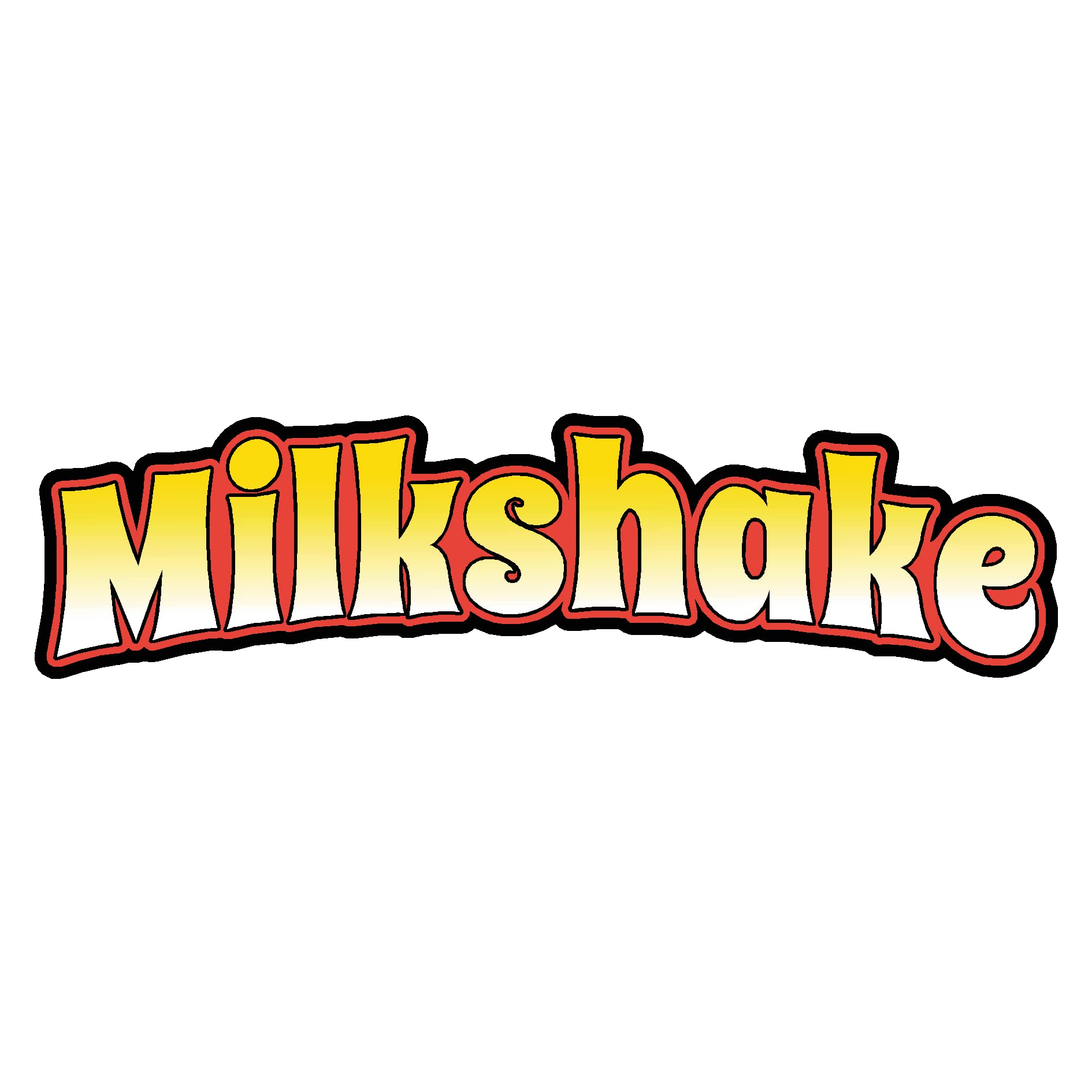 Milkshake Text Sticker - Cafe Decal Catering Burger Van Trailer Window Sign (Small 30cm)