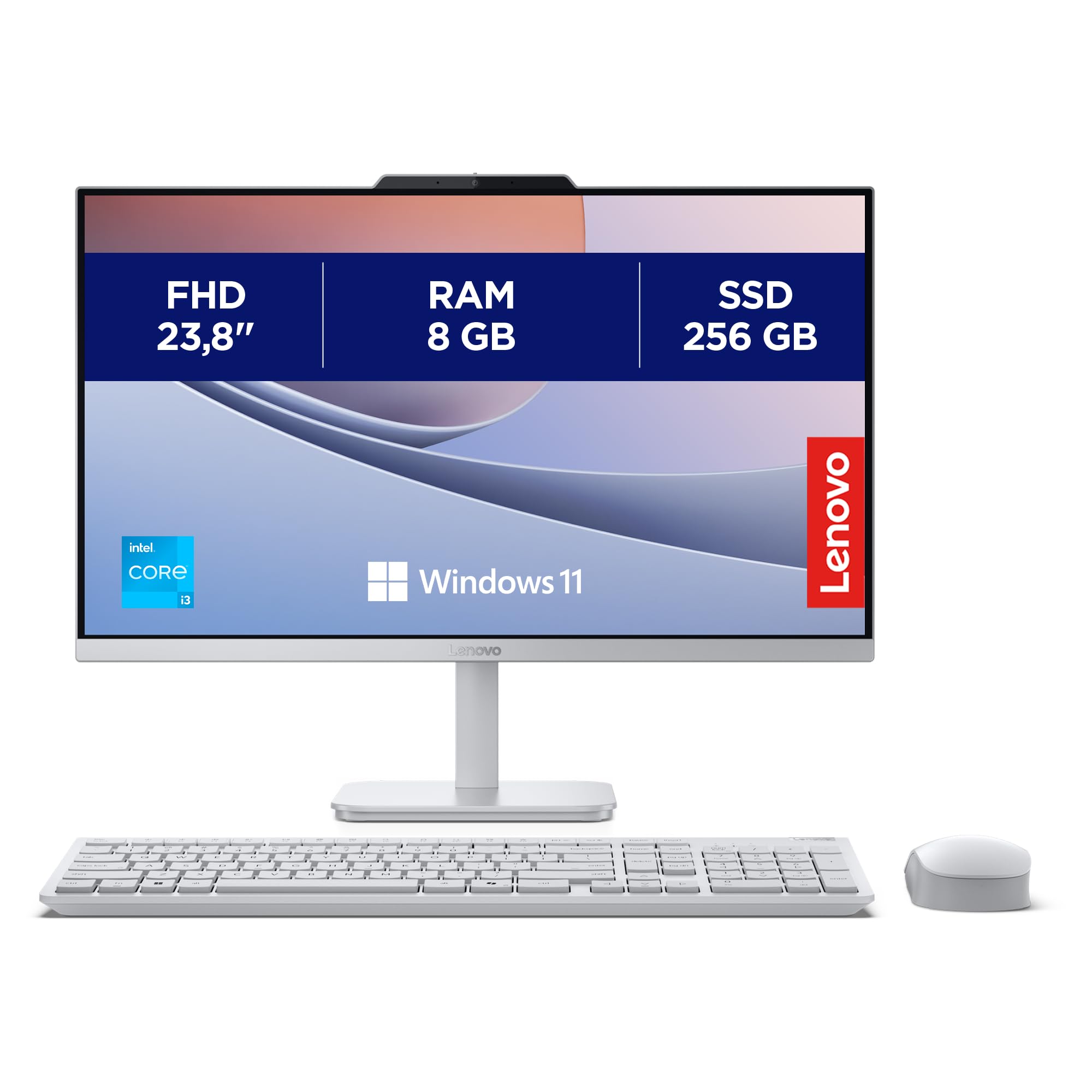 Lenovo A100 All-In-One 24" FHD Intel N100 256GB SSD 8GB RAM WiFi 6 Windows 11 Home