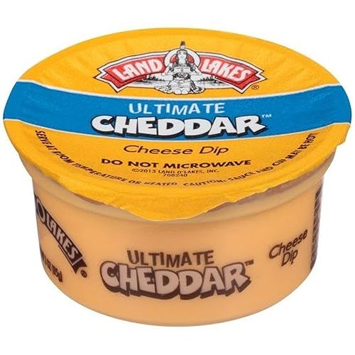 Land O Lakes Ultimate Cheddar Cheese Dip, taza de 3 onzas, 140 por caja.
