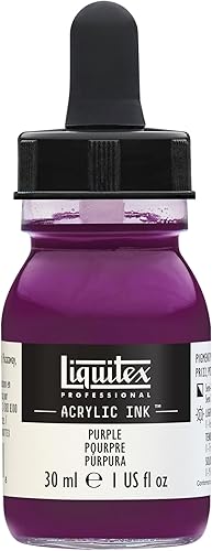 Vista 77 de Liquitex - Pintura acrílica profesional INK! Jarro de 1 onza, color blanco de titanio Umber crudo transparente