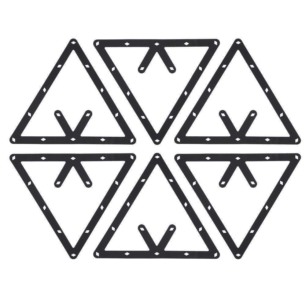 Triángulo Billar, Soporte Triangular 6 Unidades para Bolas de Billar, Accesorio Profesional para Taco de Billar, Rack de Billar para Jugadores en Hogar Bar Club y Torneos