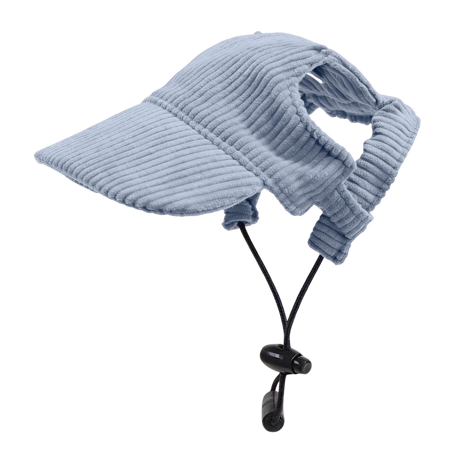 RNXRZANK Breathable Baseball Cap for Dogs with Ear Openings, Sun Hat for And Dogs for Summer And Activities, Blue, XS