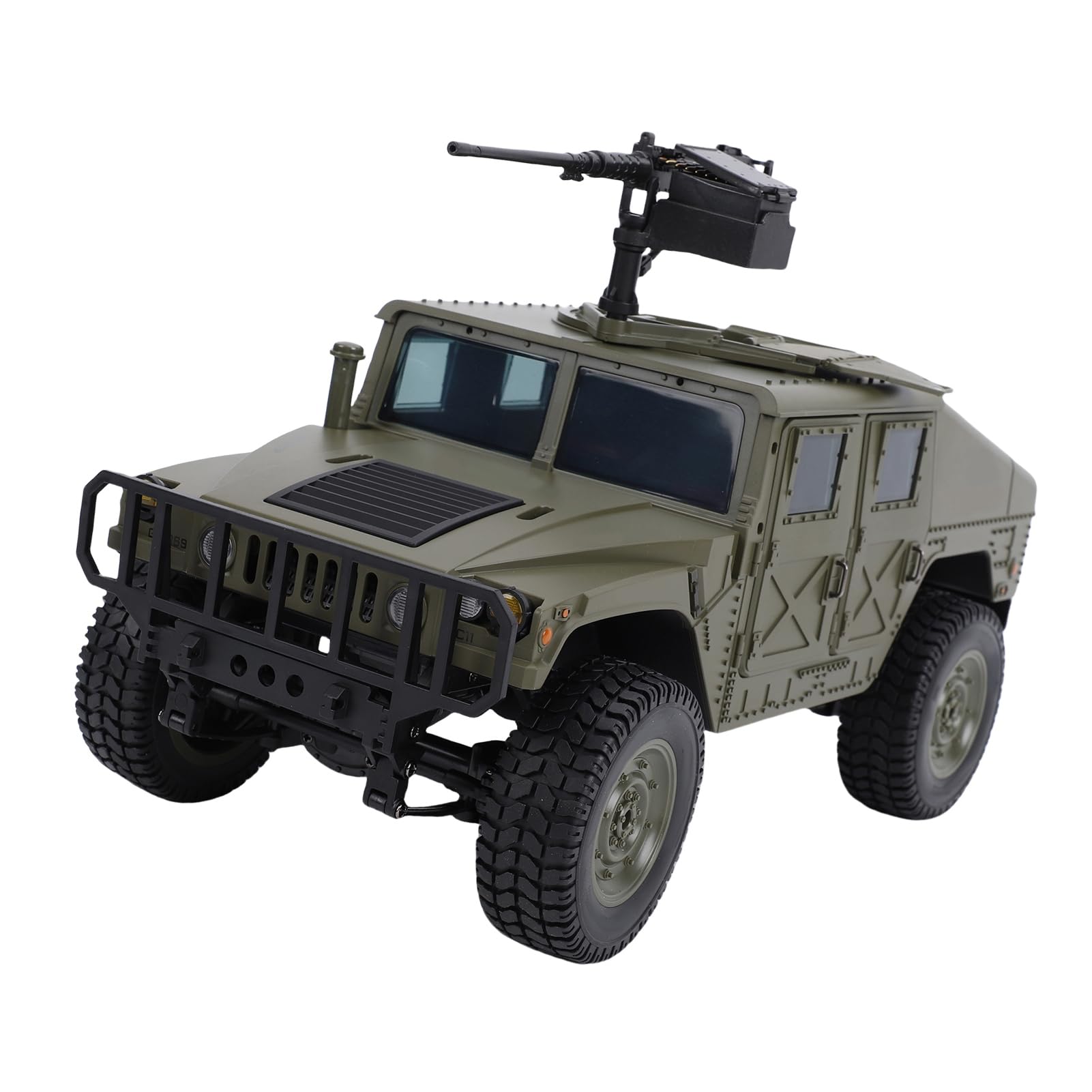 Samochód Zdalnie Sterowany RC w Skali 1/16, Zdalnie Sterowany, 2,4 GHz, ze światłami LED, Terenowy Pojazd Wspinaczkowy z Napędem na 4 Koła, dla Dorosłych, Dzieci, z Symulow (Zielony)