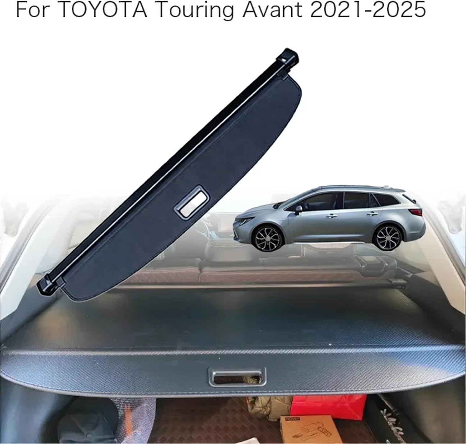 for Toyota Corolla Touring Avant 2021-2025 Auto Trunk Curtain Organizer Cover Cargo Rear Rack Luggage Storage Accessories(PU Leather)