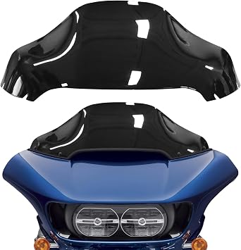 13" Windshield for Harley Davidson Touring Road Glide CVO FLTRX/FLTRXS/FLTRK/FLTRU/FLTRUSE 2014-2022 Windscreen Air Deflector, Black