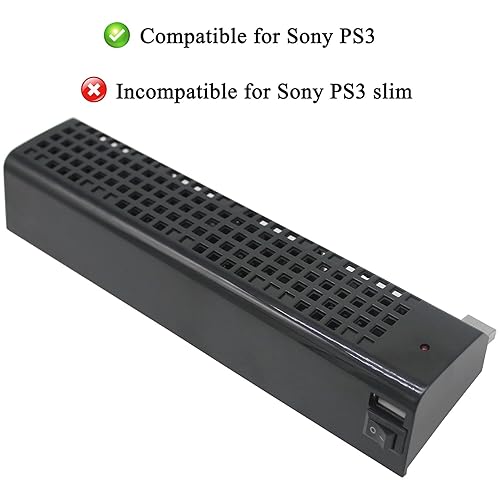 Vista 2 de OSTENT USB Cooling Cooler Fan 4-Fan Automatic Temperature Adjustable for Sony PS3 Console