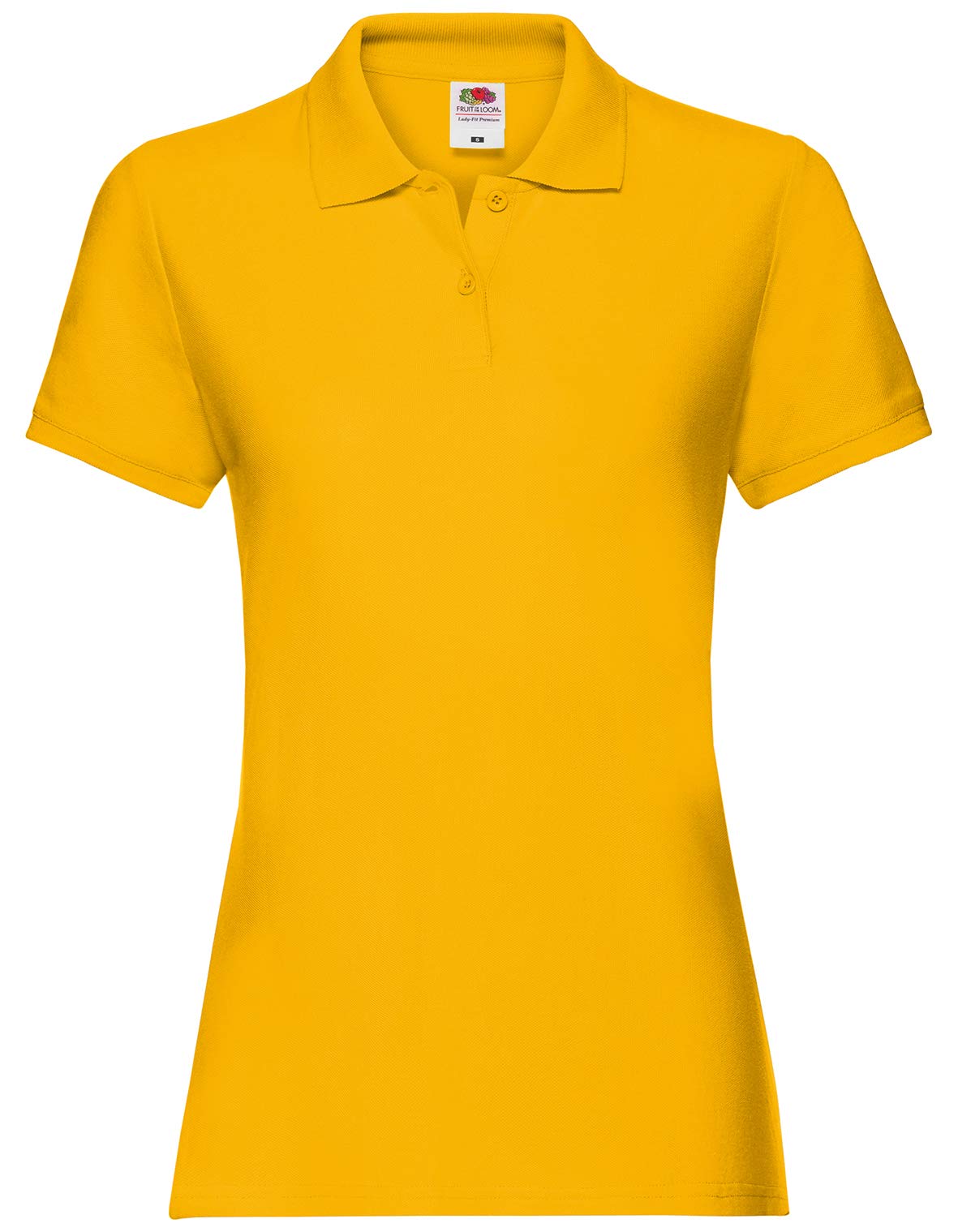 Fruit of the Loom Ladies Lady-Fit Premium Short Sleeve Polo Shirt (2XL) (Sunflower)