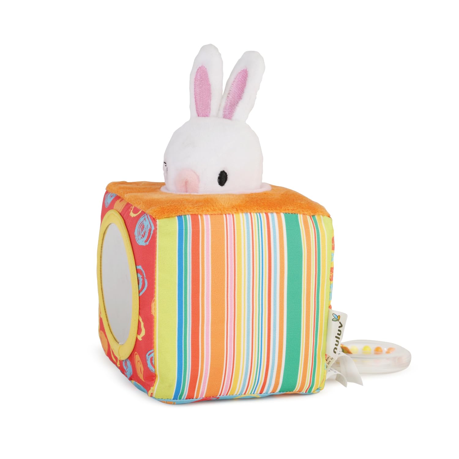 Nuluv Infant Plush Bunny Cube Early Learning Activity Play Toy with Squeaky Crinkle Rattle for Baby 3 Months+,Multicolor (B0CTKLXRRM) Amazon Price History, Amazon Price Tracker