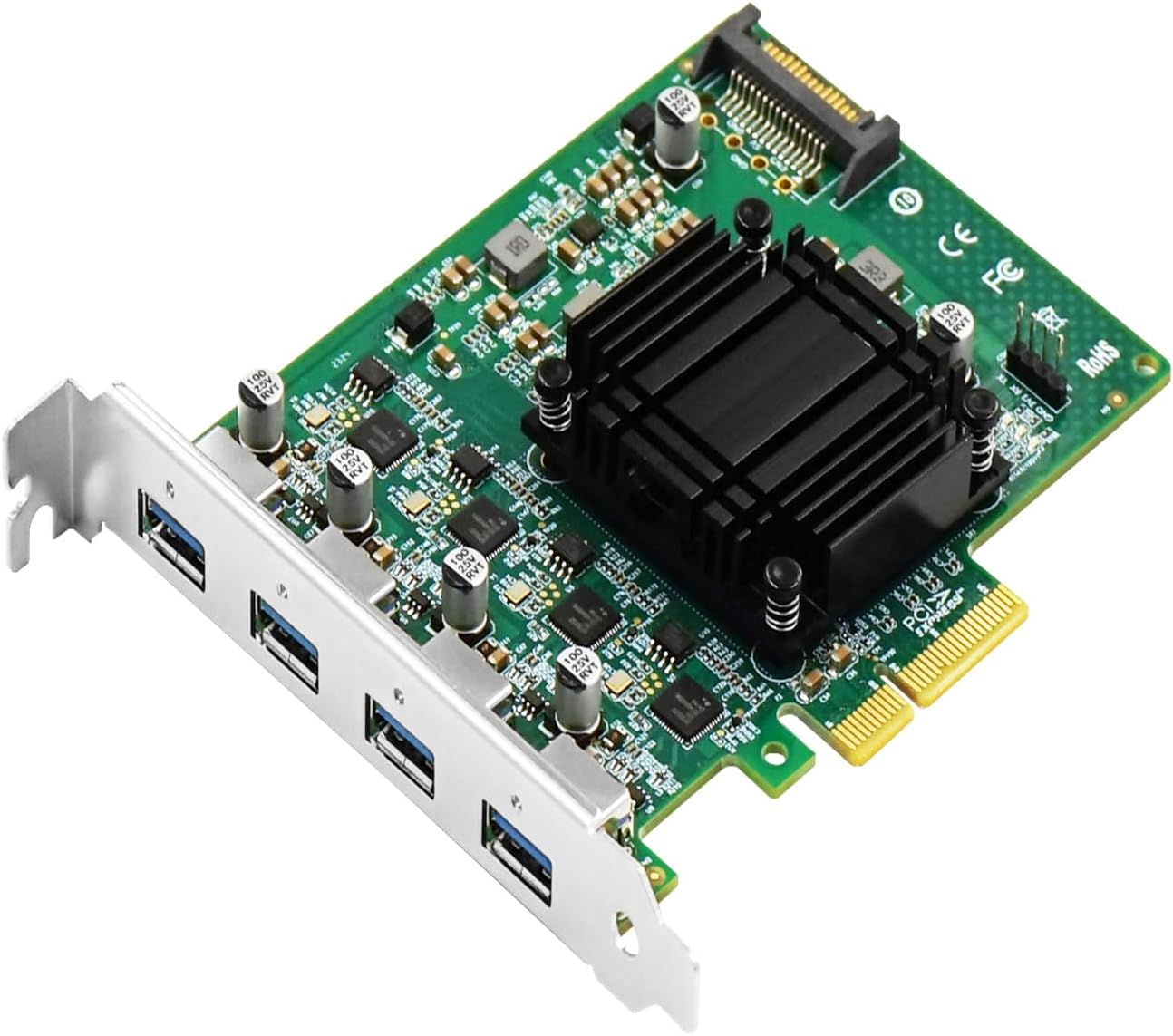 LRSU9A72-4A(3U) PCIe2.0 x4 4P Type A 5Gb USB 3.0 Adapter