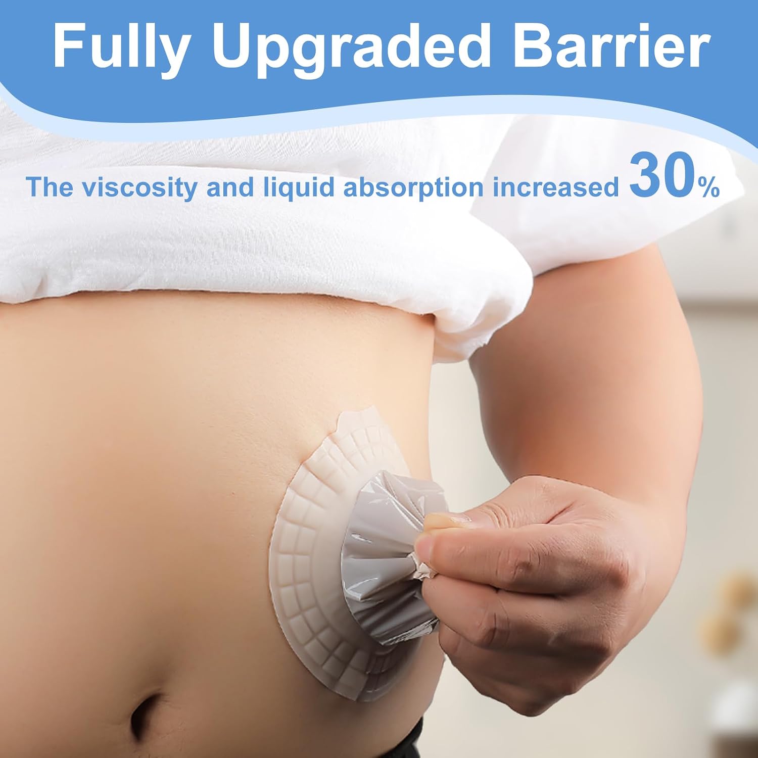 10 PCS Ostomy Supplies Colostomy Bags with Ultra-Soft Cloth Fabric, One-Piece 15mm-65mm Cut to Fit Ostomy Pouches Dual Exhaust Vents Drainable Pouch