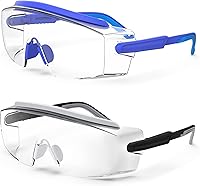 Vista 19 de Gafas de seguridad antivaho Gafas de seguridad sobre gafas protectoras con lentes antiarañazos ajustables