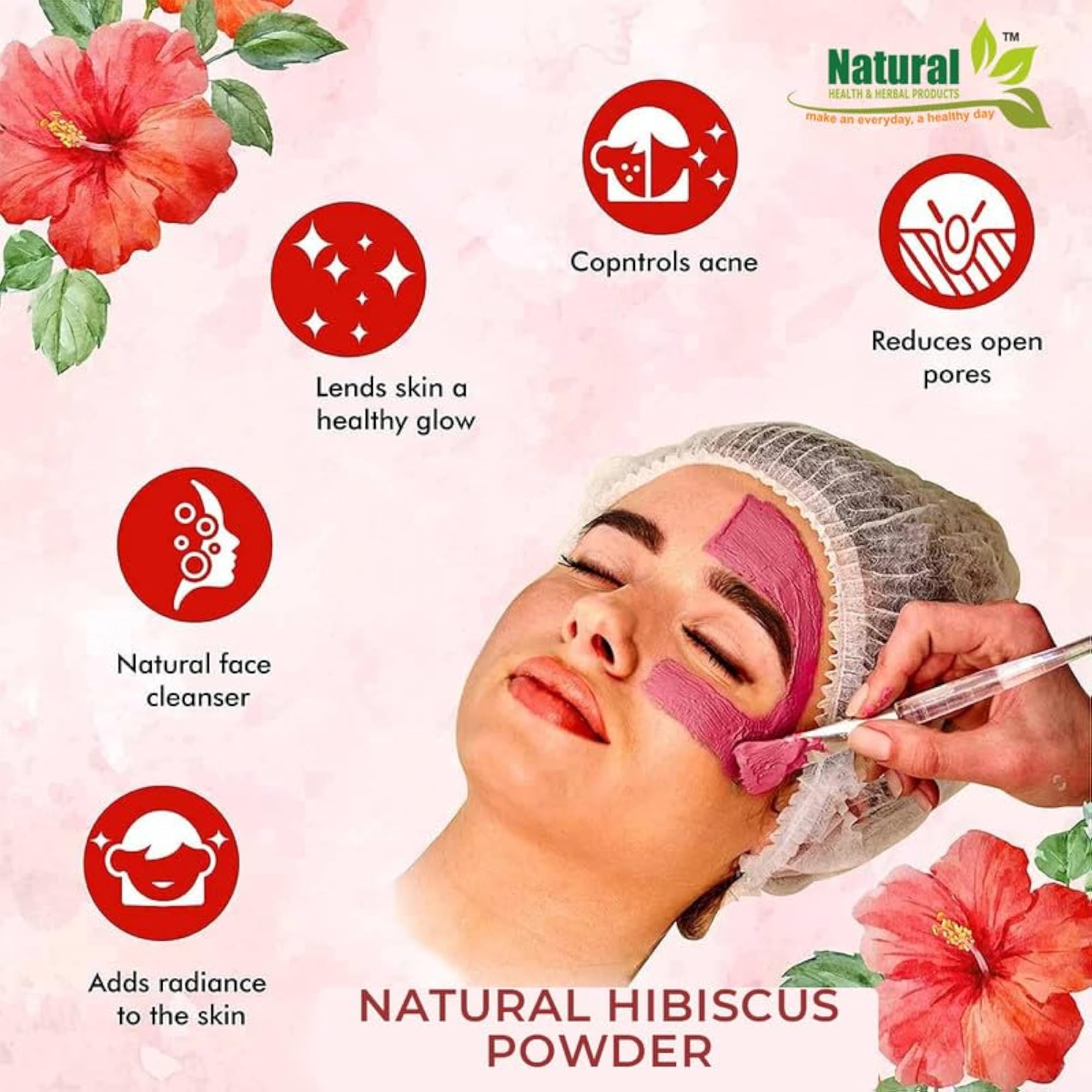 Hibiscus Powder for Skin & Hair Growth, Organic